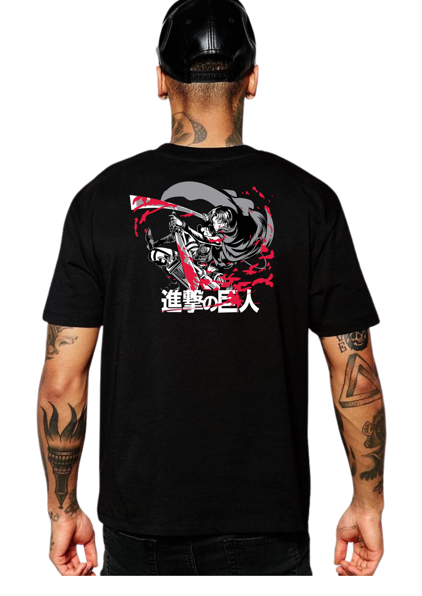 Attack on Titan Oversized T-Shirt โ Levi Ackerman Streetwear | Unisex Anime Graphic Tee